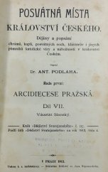 kniha Posvátná místa Království českého díl I. - Vikariáty Českobrodský, Černokostelecký, Mnichovický a Prosecký, Dědictví Svatojanské 1907