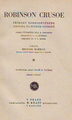 kniha Robinson Crusoe příhody dobrodružného jinocha na pustém ostrově, M. Knapp 1930