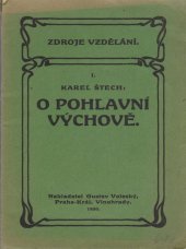 kniha O pohlavní výchově, Gustav Voleský 1920