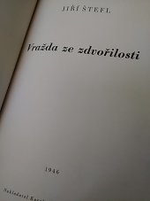 kniha Vražda ze zdvořilosti [Detektivní povídka], Karel Jelínek 1946