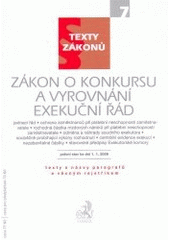 kniha Zákon o konkurzu a vyrovnání Exekuční řád : právní stav ke dni 1. ledna 2006, C. H. Beck 2006