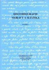 kniha Historiografie Moravy a Slezska. Svazek 1, Univerzita Palackého, Filozofická fakulta, katedra historie 2001