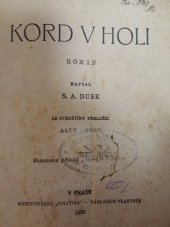 kniha Kord v holi román, Národní politika 1925