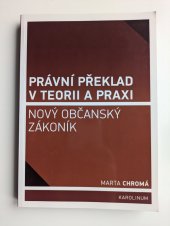 kniha  Právní překlad v teorii a praxi, Karolinum  2016