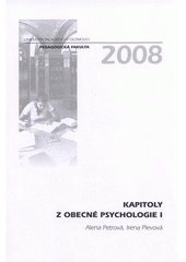 kniha Kapitoly z obecné psychologie I, Univerzita Palackého v Olomouci 2008