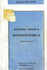 kniha Materia medica homeopathica základní poznámky, Vodnář 1992