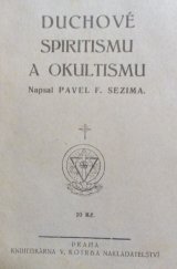 kniha Duchové spiritismu, V. Kotrba 1929