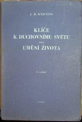 kniha Klíče k duchovnímu světu, nebo, Umění života, Jarmila Kroftová-Kočová 1940