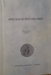 kniha Speciální psychiatrie, Karolinum  1998