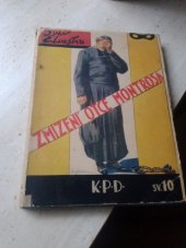 kniha Zmizení otce Montrosa román, Fr. Borový 1928