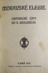 kniha Moravské elegie, Benediktin. tiskárna 1918