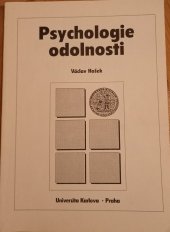 kniha Psychologie odolnosti, Karolinum  1997