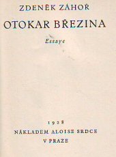 kniha Otokar Březina Essaye, Alois Srdce 1928