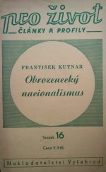 kniha Obrozenecký nacionalismus, Vyšehrad 1940