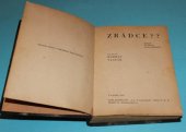 kniha Zrádce?? román ze života legionářského, Za svobodu 1929