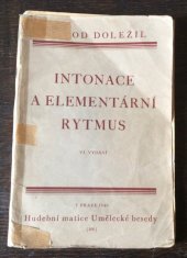 kniha Intonace a elementární rytmus, Hudební Matice Umělecké Besedy 1940