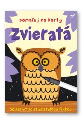 kniha Domaľuj na karty Zvieratá 50 kariet so stierateľnou fixkou, Svojtka 2015