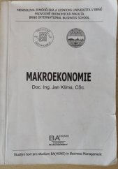 kniha Makroekonomie, Brno Internatioanal Business School 2002