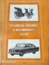 kniha Technické novinky v automobilce Tatra [Sborník], Práce 1956