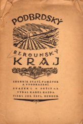 kniha Podbrdský (berounský) kraj sborník statí, památek a vyobrazení, Karel Kazda 1922