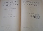 kniha Slovanské literatury Díl II., Matice česká s podporou ministerstva školství a národní osvěty 1925