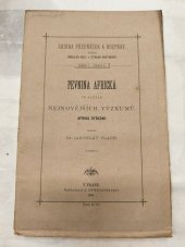 kniha Pevnina africká ve světle nejnovějších výzkumů Afrika střední, J. Otto 1880