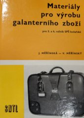 kniha Materiály pro výrobu galanterního zboží, SNTL 1979