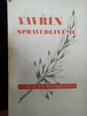 kniha Vavřín spravedlivému svět o T.G. Masarykovi : [sborník projevů], Orbis 1936