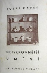 kniha Nejskromnější umění, Aventinum 1930