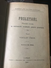 kniha Proletáři původní román ze současných sociálních poměrů pražských, Národní tiskárna a nakladatelství 1897