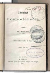 kniha Základové hospodářství, Spolek pro vydávání laciných knih českých 1871
