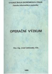 kniha Operační výzkum, Vysoká škola ekonomická, Fakulta informatiky a statistiky 1998