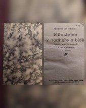 kniha Milostnice v nádheře a bídě, Ludvík Vašica 1930