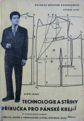 kniha Technologie a střihy Příručka pro pánské krejčí, TEPS místního hospodářství 1964
