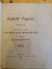 kniha Kejklíř Papiol Román, Politika 1895
