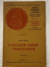 kniha O válečném románě francouzském, Jednota československých matematiků a fysiků 1934