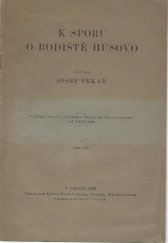 kniha K sporu o rodiště Husovo, Klub historický 1923
