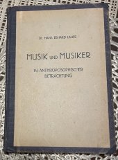 kniha Musik und Musiker in anthroposophischer Betrachtung, Wien 1933