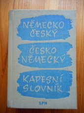 kniha Německo-český a česko-německý kapesní slovník, Státní pedagogické nakladatelství 1967