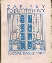 kniha Zápisky podučitelovy. [Díl I], s.n. 1925