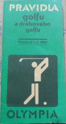 kniha Pravidla golfu a dráhového golfu platná od 1. 4. 1984, Olympia 1984