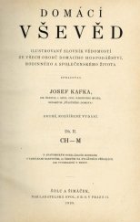 kniha Domácí vševěd ilustrovaný slovník vědomostí ze všech oborů domácího hospodářství, rodinného a společenského života, Šolc a Šimáček 