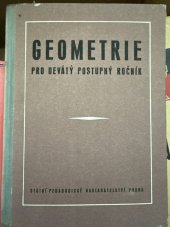 kniha Geometrie pro devátý postupný ročník, SPN 1957