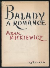 kniha Balady a romance, Vyšehrad 1952