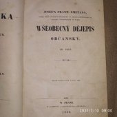 kniha Wšeobecný dějepis občanský. Díl 1-3, České museum 1846