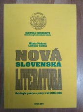 kniha Nová slovenská literatura antologie poezie a prózy z let 1945-1990, Slezská univerzita 1994