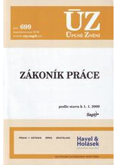 kniha Zákoník práce podle stavu k 1. 1. 2009, Sagit 2009