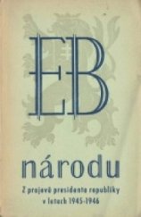 kniha E.B. národu z projevů presidenta republiky Dr. Edvarda Beneše v letech 1945-46, Zemská rada osvětová 1946