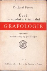 kniha Úvod do soudní a kriminální grafologie, Edvard Fastr 1947
