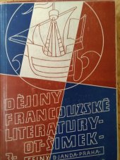 kniha Dějiny francouzské literatury v obrysech. Díl 3, - Klasický věk, Sfinx, Bohumil Janda 1949